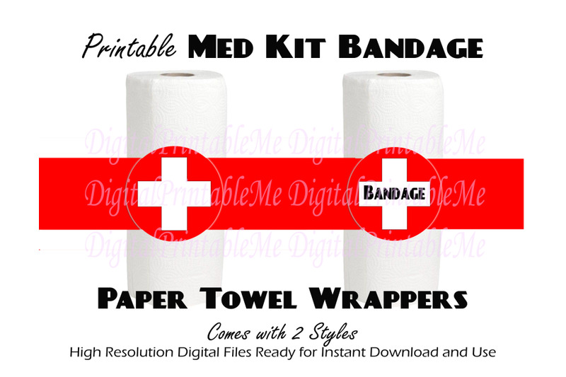 medkit-wrappers-health-bandage-printable-paper-towel-labels-game