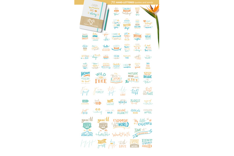 those-summer-days-lettering-amp-clipart