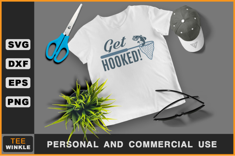 Download Get Hooked, Fishing T Shirt, Fishing Svg By teewinkle | TheHungryJPEG.com