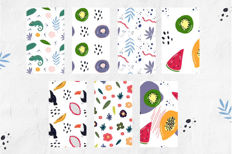 seamless-patterns-jungle-collection