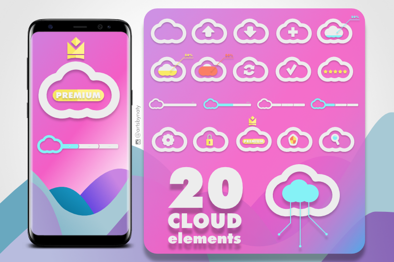 cloud-elements-kit-20-clean-floating-clouds-design