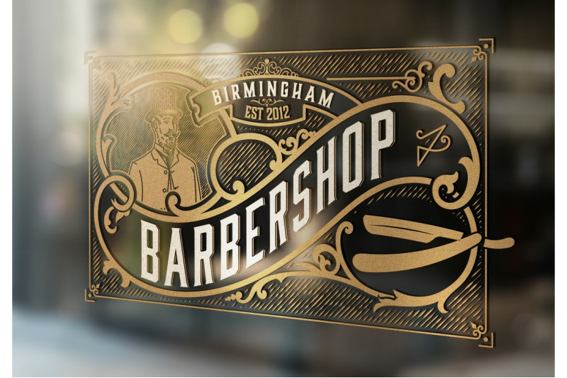 gold-vintage-barbershop-logo