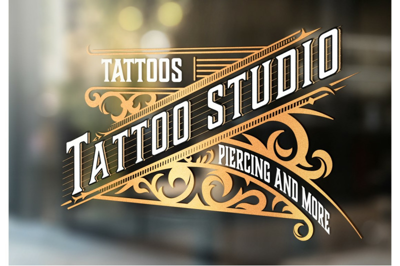 vintage-tattoo-logo-with-gold-elements