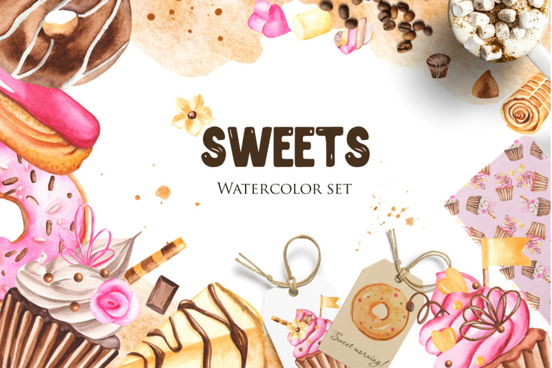 sweets-watercolor-clipart