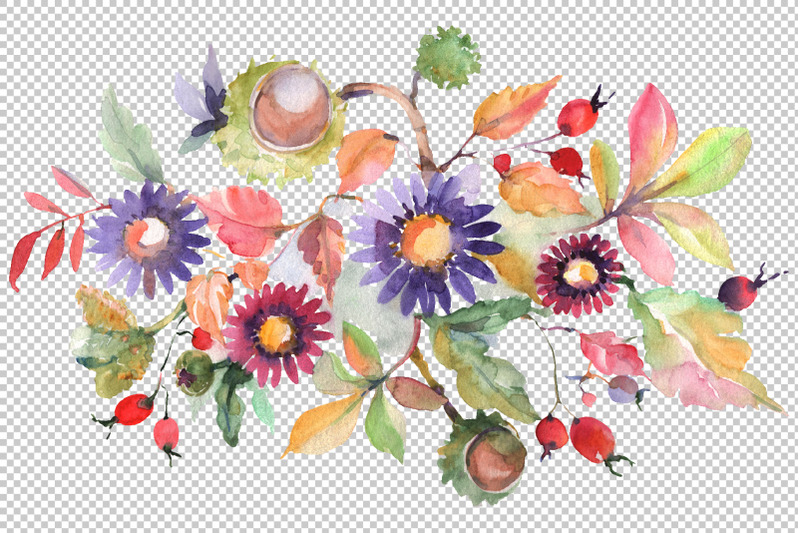 autumn-bouquet-blossoming-beauty-watercolor-png