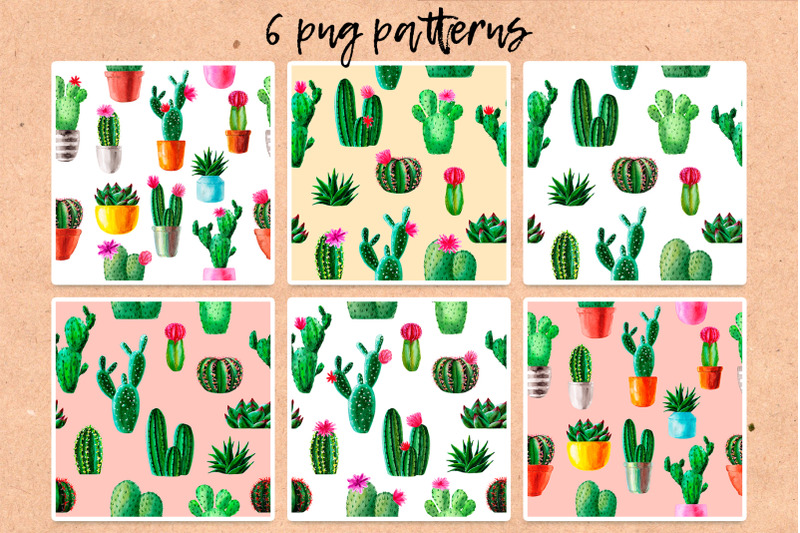 watercolor-cactus-cacti-patterns