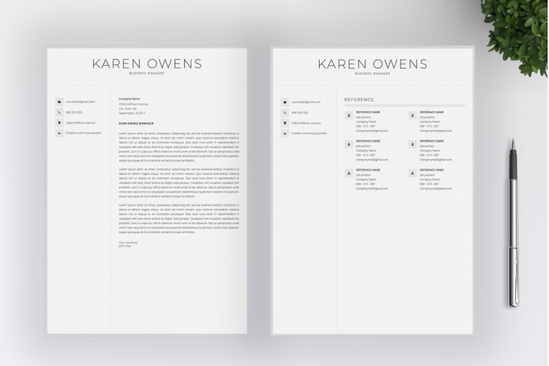 resume-template-and-cover-letter-4-pages-resume-template