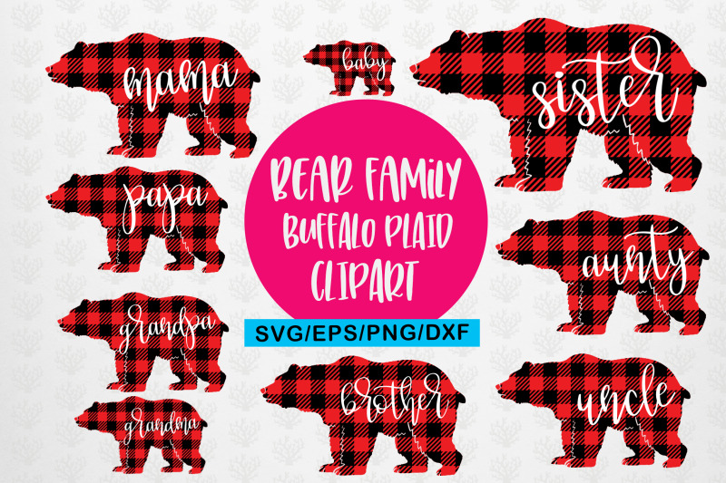mama-bear-bufflao-plaid-family-svg-bundle