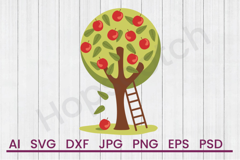 apple-tree-svg-file-dxf-file