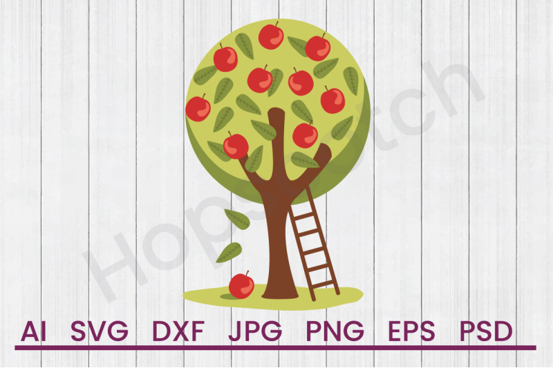 Download Apple Tree - SVG File, DXF File By Hopscotch Designs | TheHungryJPEG.com