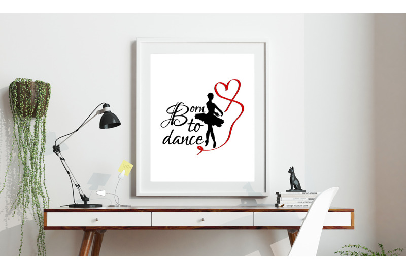 Machine Embroidery Design Saying Born To Dance Dancer Ballerina By Digital Sketches Thehungryjpeg Com