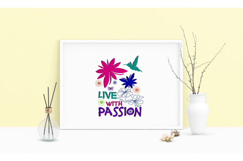 machine-embroidery-design-saying-live-with-passion-art-wall-decor