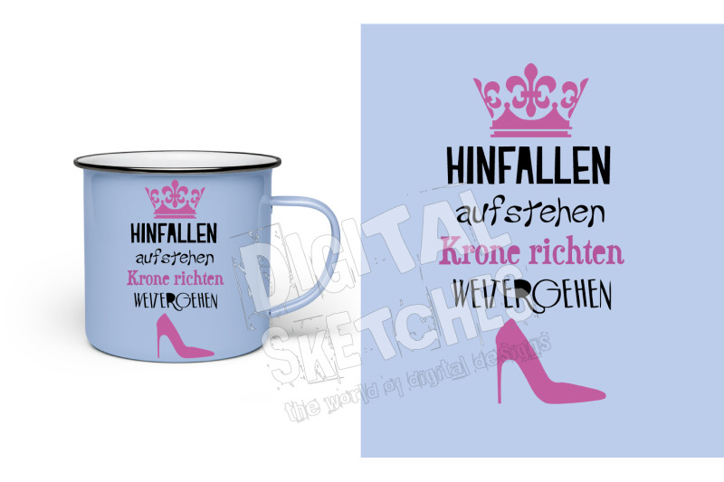 prinzessin-german-saying-hinfallen-aufstehen-cut-file-vector-silhouett