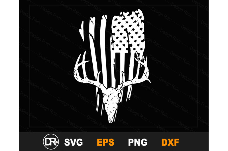 Download Deer Hunting American Flage T-Shirt Patriotic Hunter Gift ...