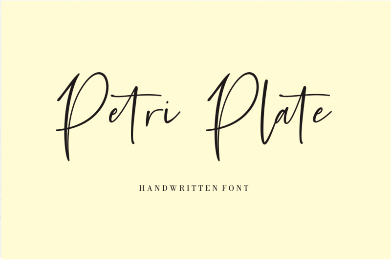 petri-plate-handwritten-font