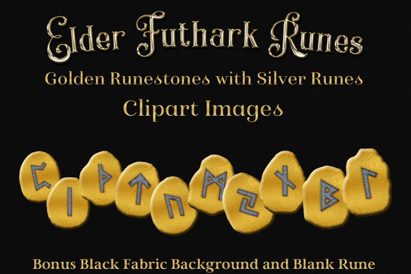 elder-futhark-runes-golden-runestone-clipart-images