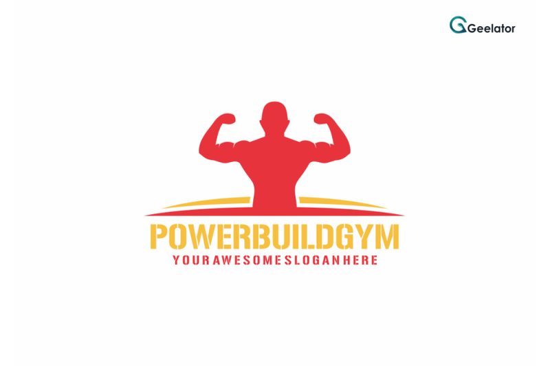 power-build-gym-logo-template