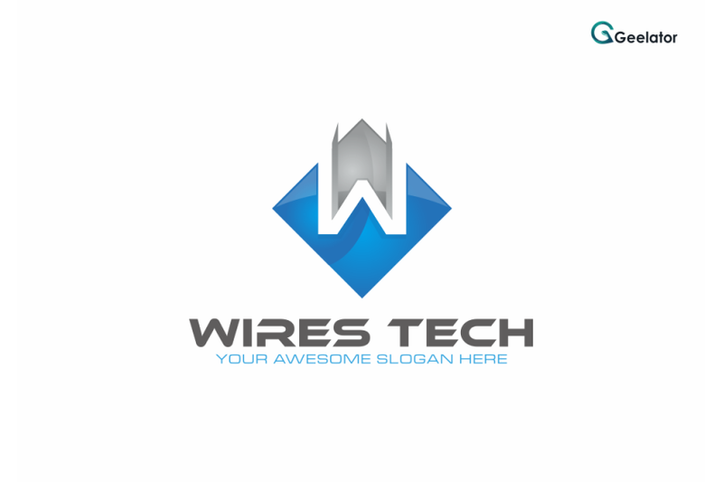 wires-tech-logo-template