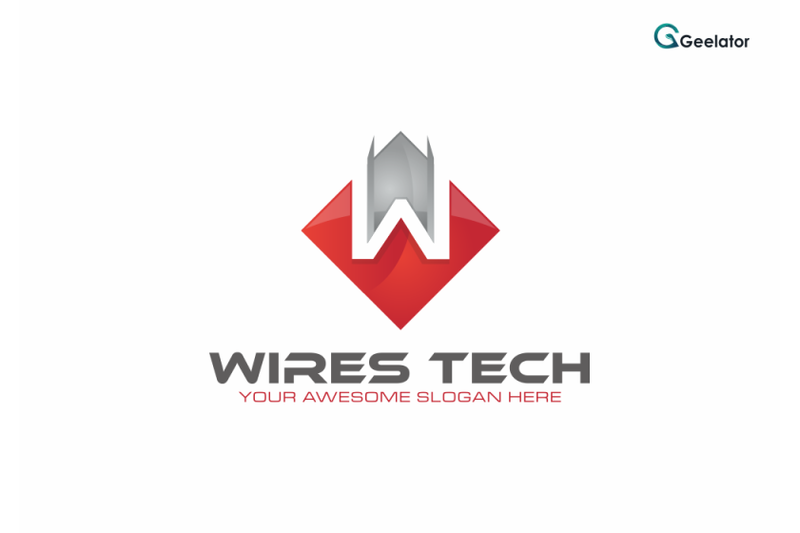 wires-tech-logo-template