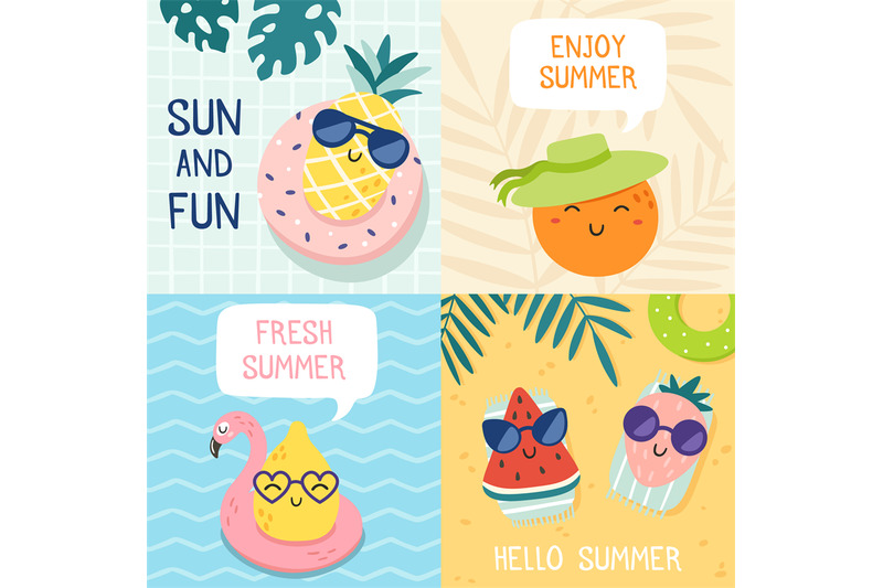 hello-summer-poster-funny-fruits-pineapple-in-sunglasses-and-tropica