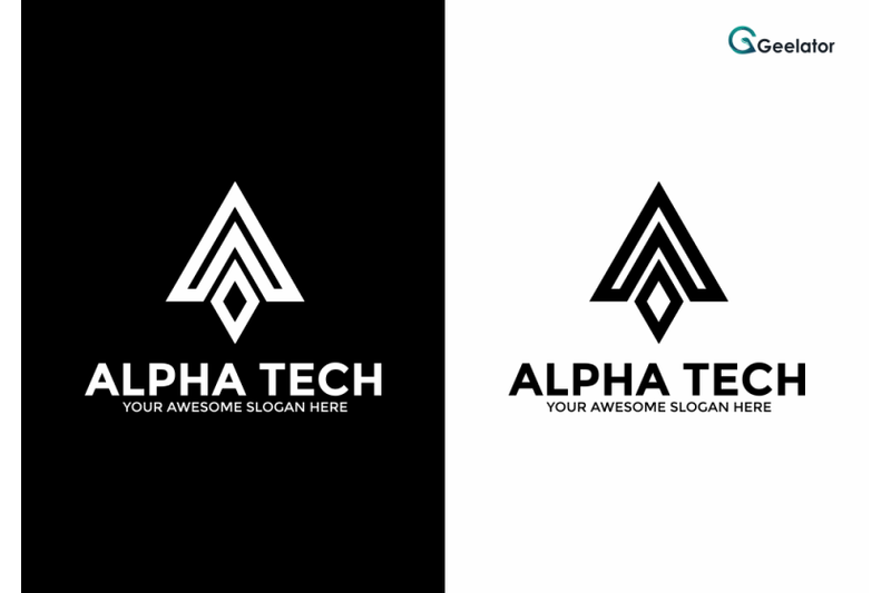 alpha-tech-logo-template