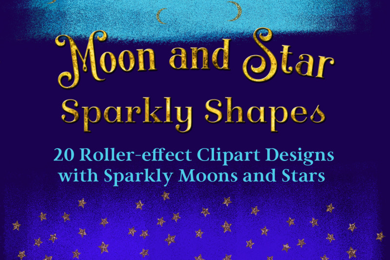 moon-and-star-sparkly-shapes-clipart-designs