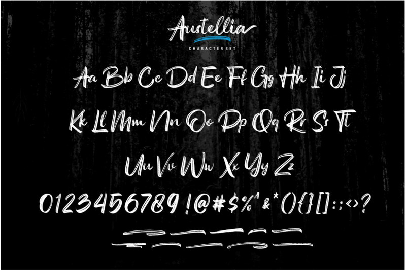 austellia-handbrush-font