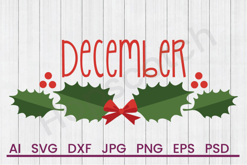 december-holly-svg-file-dxf-file