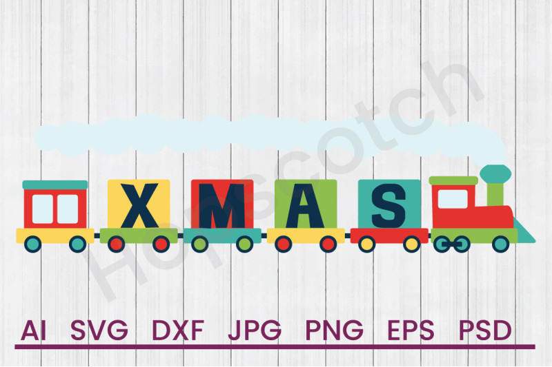xmas-train-svg-file-dxf-file