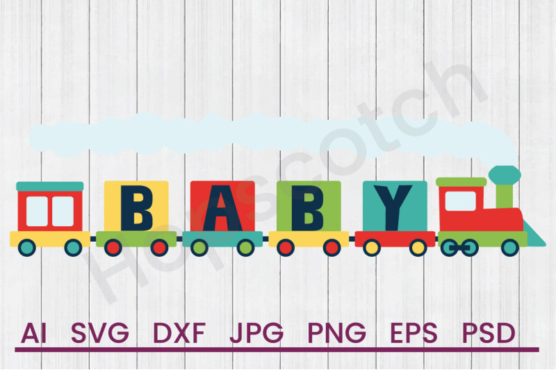 baby-train-svg-file-dxf-file