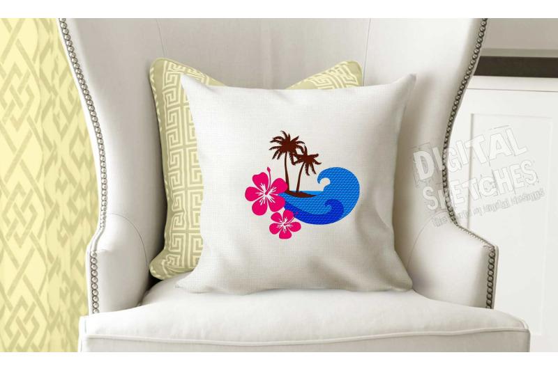 island-palms-waves-sun-hibiscus-machine-embroidery-design-3-sizes