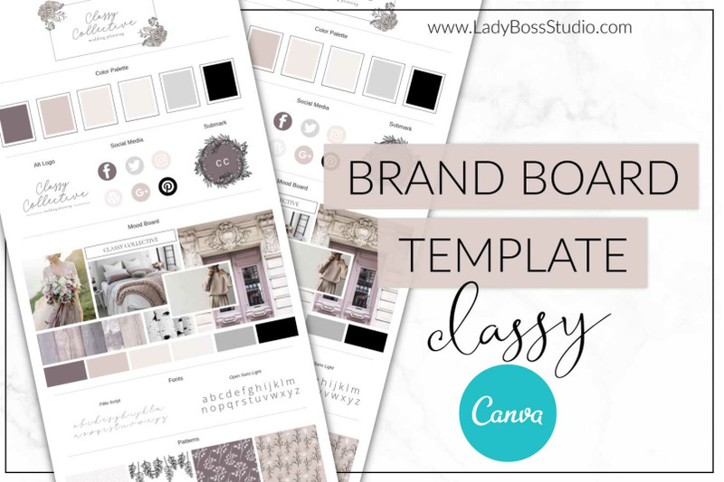 Canva Classy Brand Board Template By Lady Boss Studio | TheHungryJPEG