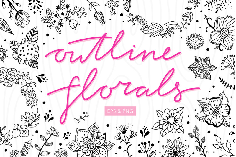 outline-florals