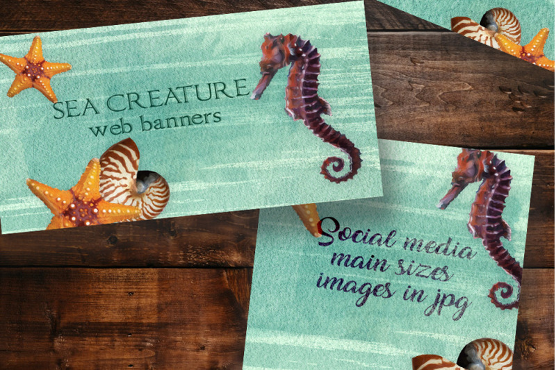 6-web-banners-on-ocean-theme-web-sized-image-set-for-social-media