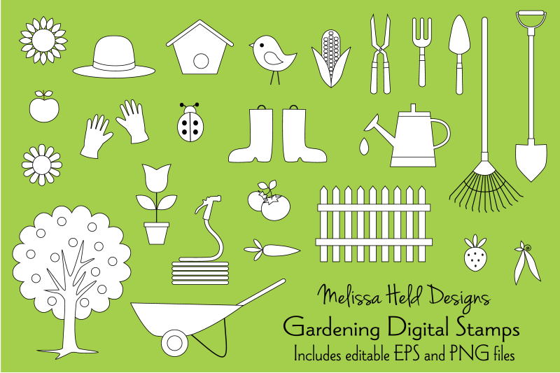 gardening-digital-stamps-clipart