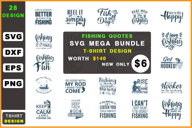 Download Fishing T shirt Design Svg Mega Bundle By teewinkle ...