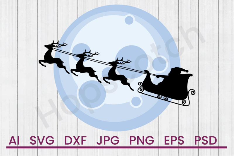 moon-sleigh-svg-file-dxf-file