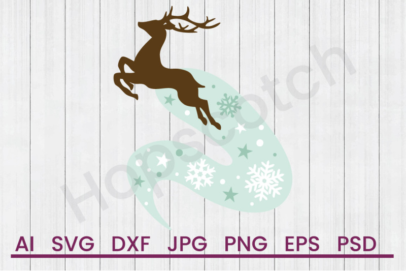 reindeer-swirl-svg-file-dxf-file