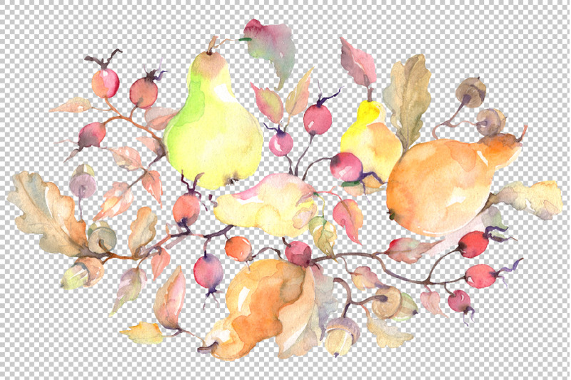 branch-of-pears-watercolor-png