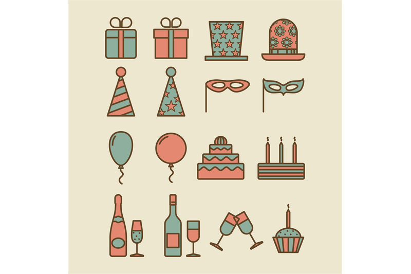 colorful-vintage-party-icons