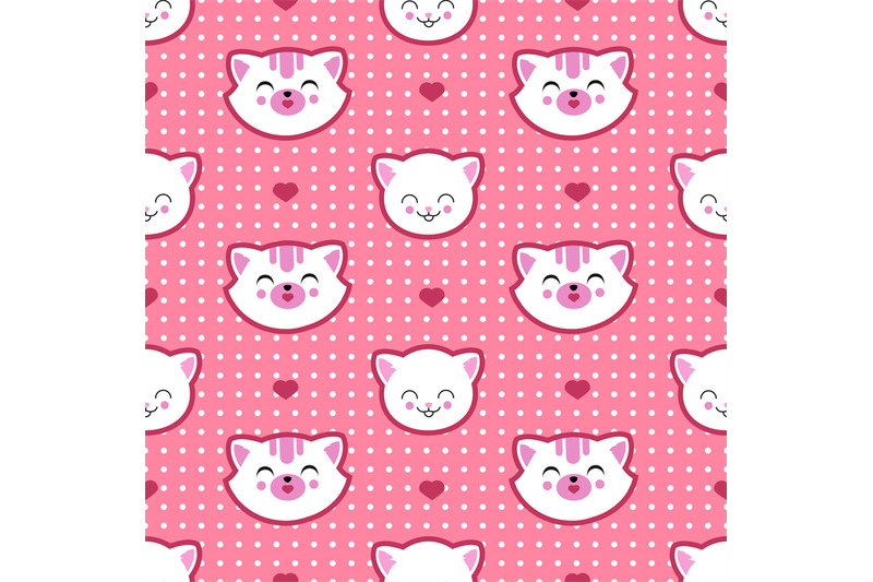 cat-and-kitten-faces-vector-seamless-pattern-child-t-shirt-design