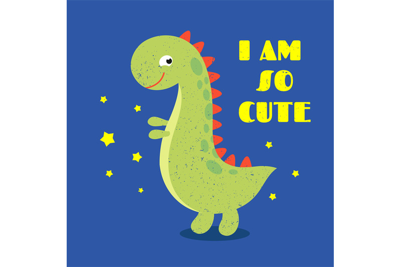 t-shirt-kids-print-label-with-cute-dinosaur