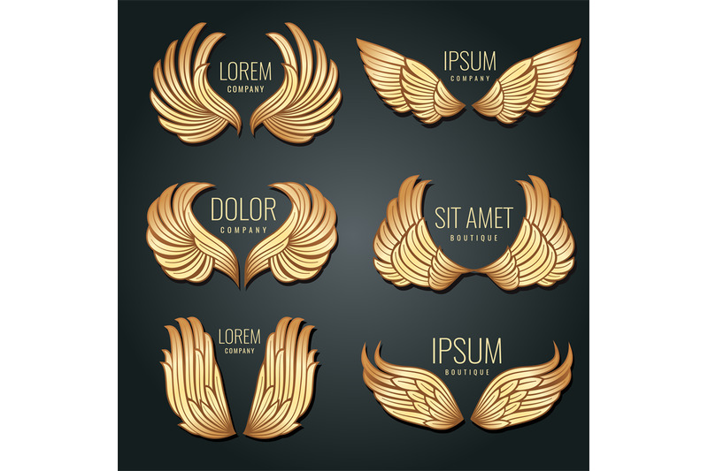 golden-wing-logo-vector-set-angels-and-bird-elite-gold-labels-for-cor