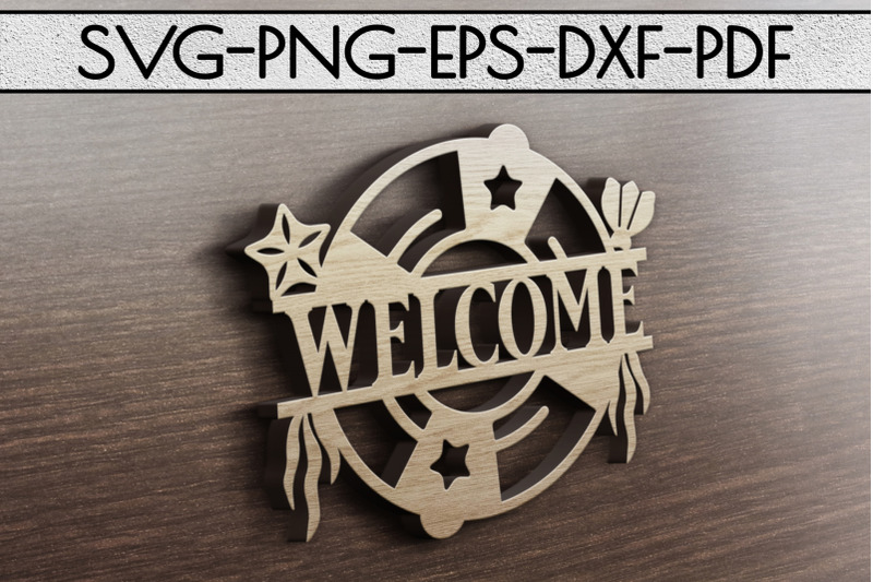 welcome-sign-papercut-template-beach-house-decor-svg-dxf