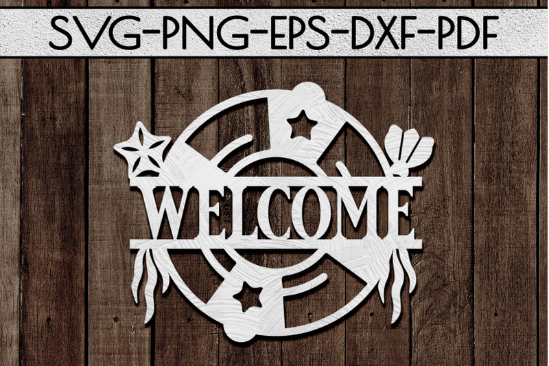 welcome-sign-papercut-template-beach-house-decor-svg-dxf