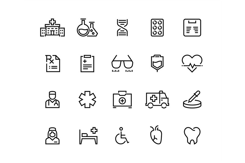 medical-line-icons-hospital-care-doctor-diagnostic-and-patient-insur