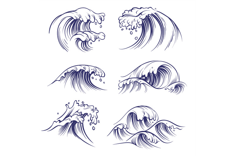 sketch-wave-ocean-sea-waves-splash-hand-drawn-surfing-storm-wind-wat