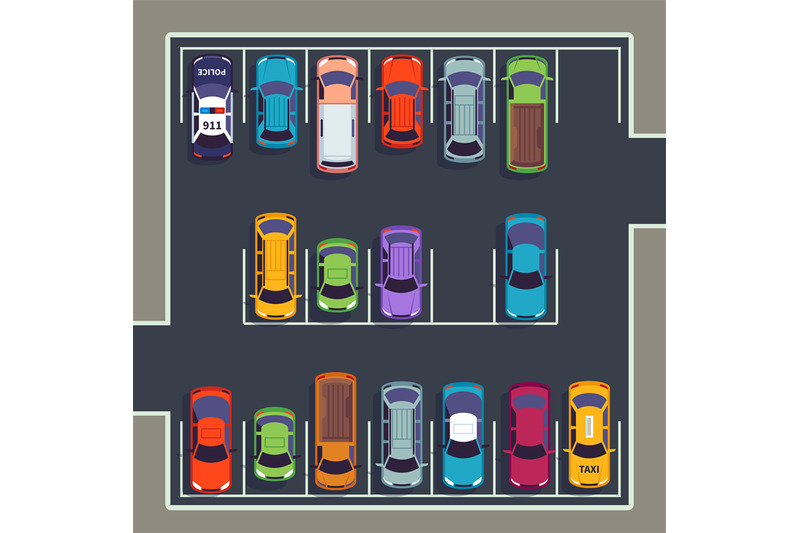 parking-top-view-many-cars-on-parking-zone-different-vehicles-in-par