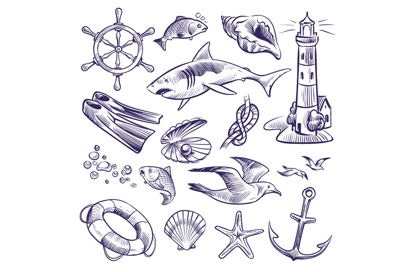 hand-drawn-marine-set-sea-ocean-voyage-lighthouse-shark-knot-shell-li