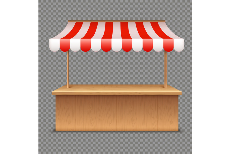 empty-market-stall-wooden-tent-with-red-and-white-striped-awning-on-t